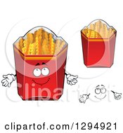 Poster, Art Print Of Face And Boxes Of Crinkle French Fries