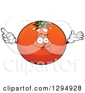 Poster, Art Print Of Cartoon Goofy Navel Orange Character