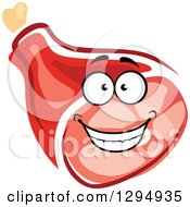 Clipart Of A Happy Ham Character 2 Royalty Free Vector Illustration