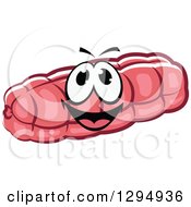 Clipart Of A Happy Ham Character 3 Royalty Free Vector Illustration