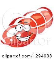 Clipart Of A Happy Ham Character Royalty Free Vector Illustration