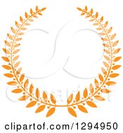 Poster, Art Print Of Orange Laurel Wreath 3