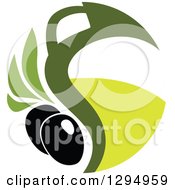 Poster, Art Print Of Black Olive Design With Green 3