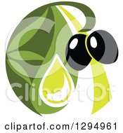 Poster, Art Print Of Black Olive Design With Green 5