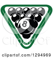 Clipart Of Racked Billiards Pool Balls Royalty Free Vector Illustration by Vector Tradition SM
