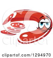 Clipart Of A Happy Sausage Or Pepperoni Character 2 Royalty Free Vector Illustration