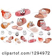 Poster, Art Print Of Meat Characters And Faces 2