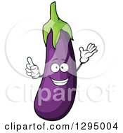 Poster, Art Print Of Cartoon Purple Eggplant Character