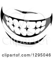 Poster, Art Print Of Grayscale Mouth Showing Teeth 3