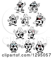 Clipart Of Soccer Ball Number Characters Royalty Free Vector Illustration