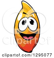 Clipart Of A Happy Cartoon Mango Fruit Character Royalty Free Vector Illustration
