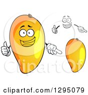 Clipart Of A Face And Mango Fruits Royalty Free Vector Illustration