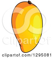 Clipart Of A Cartoon Mango Fruit Royalty Free Vector Illustration