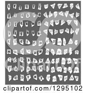Poster, Art Print Of Grayscale Torn Piece Of Paper With Alphabet Letters