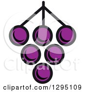 Poster, Art Print Of Cartoon Bunch Of Purple Grapes 2