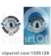 Clipart Of Nautical Bell And Sample Text Designs Royalty Free Vector Illustration