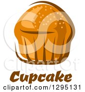 Clipart Of A Muffin Or Cupcake Over Text Royalty Free Vector Illustration