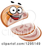 Clipart Of A Cartoon Happy Meat Character Royalty Free Vector Illustration