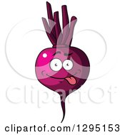 Clipart Of A Cartoon Goofy Beet Character Royalty Free Vector Illustration