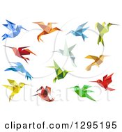 Poster, Art Print Of Colorful Geometric Birds