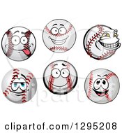 Clipart Of Baseball Characters Royalty Free Vector Illustration
