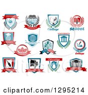 Poster, Art Print Of College And University Shields 3