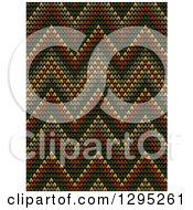 Clipart Of A Seamless Background Of A Yellow Green And Red Knit Pattern Royalty Free Vector Illustration