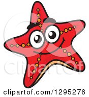 Poster, Art Print Of Cartoon Happy Red Starfish