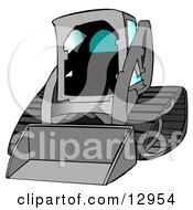 Bobcat Skid Steer Loader In Gray With Blue Tinted Windows