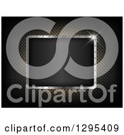 Clipart Of A 3d Metal Plaque Around Black On Perforations Royalty Free Vector Illustration by KJ Pargeter