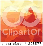 Poster, Art Print Of Low Poly Abstract Geometric Background In Orange Tones
