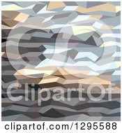 Clipart Of A Low Poly Abstract Geometric Background In Brown And Gray Tones Royalty Free Vector Illustration
