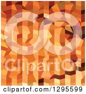 Poster, Art Print Of Low Poly Abstract Geometric Background In Orange Tones 6