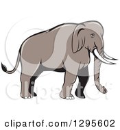 Poster, Art Print Of Cartoon Indian Elephant Facing Right