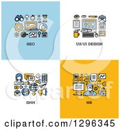 Poster, Art Print Of Seo Ui And Ux Design Smm Hr Icons