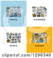 Poster, Art Print Of Finance E-Commerce Startup Business Icons