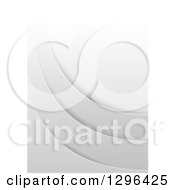 Clipart Of A Grayscale Background Of Layered Swooshes Royalty Free Vector Illustration