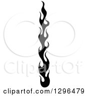 Poster, Art Print Of Black And White Tall Tibal Fire Tattoo Design Element 2