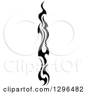 Clipart Of A Black And White Tall Tibal Fire Tattoo Design Element 5 Royalty Free Vector Illustration