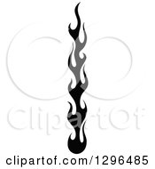 Clipart Of A Black And White Tall Tibal Fire Tattoo Design Element 8 Royalty Free Vector Illustration