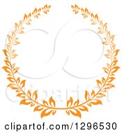 Poster, Art Print Of Orange Laurel Wreath 5