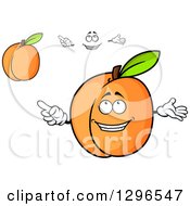 Poster, Art Print Of Cartoon Face And Apricots