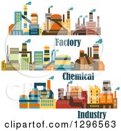 Poster, Art Print Of Colorful Factory Buildings And Text