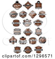 Poster, Art Print Of Brown Quality Product Label Retail Designs