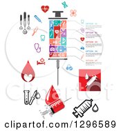 Poster, Art Print Of Medical Syringes And Icons