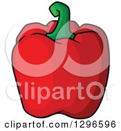 Clipart Of A Cartoon Red Bell Pepper 2 Royalty Free Vector Illustration