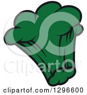 Clipart Of A Cartoon Head Of Broccoli Royalty Free Vector Illustration