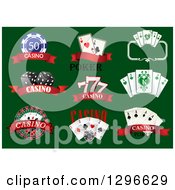 Poster, Art Print Of Casino Designs With Text On Green