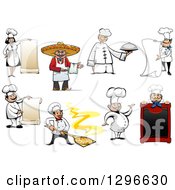 Poster, Art Print Of Cartoon Happy Chefs