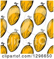 Seamless Canary Melon Background Pattern